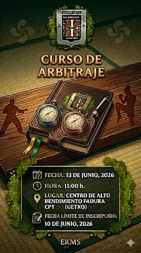 Cartel de CURSO DE ARBITRAJE