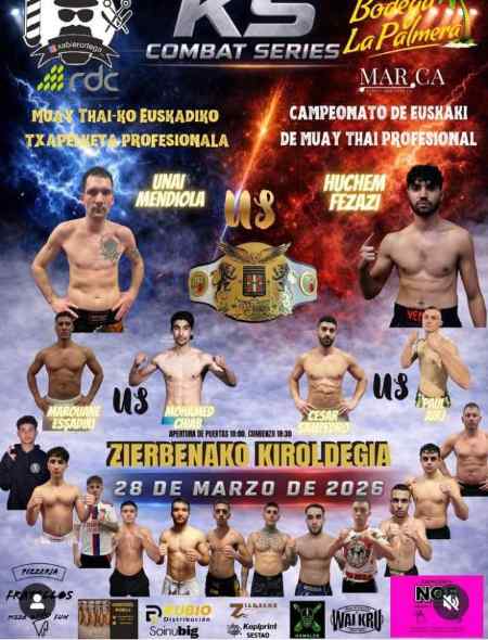 Cartel de Campeonato de Euskadi Profesional   Muay Thai