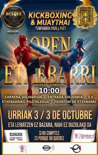 Cartel de Open Ranking Vasco ETXEBARRI (tatami)